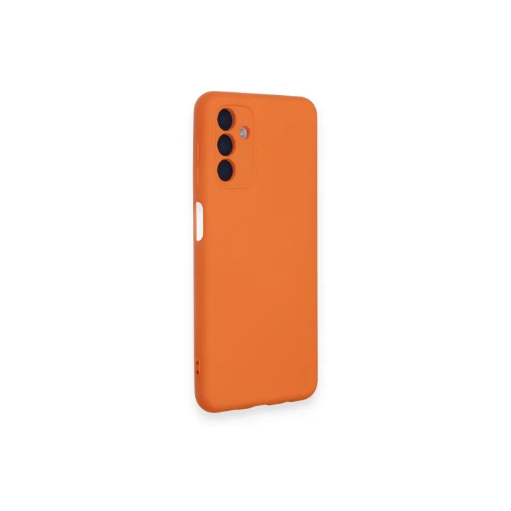 Mey İthalat®  Samsung Galaxy A14 4G Kılıf Nano içi Kadife Silikon - Turuncu