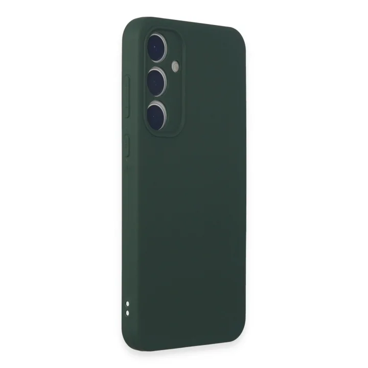 Mey İthalat®  Samsung Galaxy A15 4G Kılıf First Silikon - Koyu Yeşil
