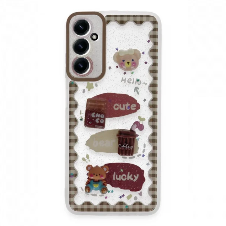 Mey İthalat®  Samsung Galaxy A15 4G Kılıf Sweet Desenli Silikon Kapak - Şeffaf