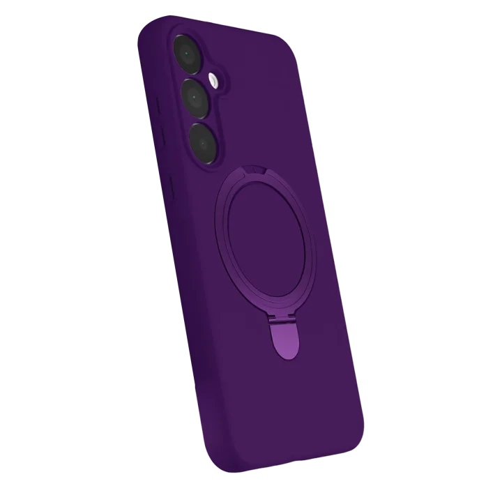 Mey İthalat®  Samsung Galaxy A15 4G Regal Magsafe Standlı Kapak - Derin Mor