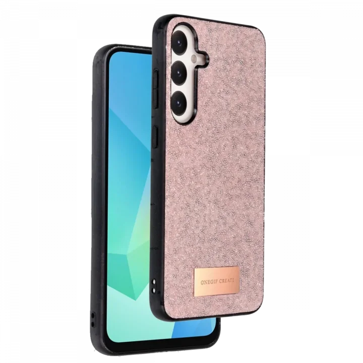 Mey İthalat®  Samsung Galaxy A16 5G Bright Simli Kapak - Pembe