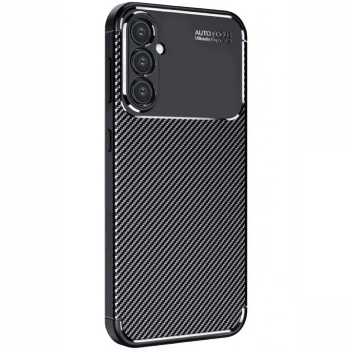 Mey İthalat®  Samsung Galaxy A16 5G Kılıf Auto Focus Karbon Kapak - Siyah