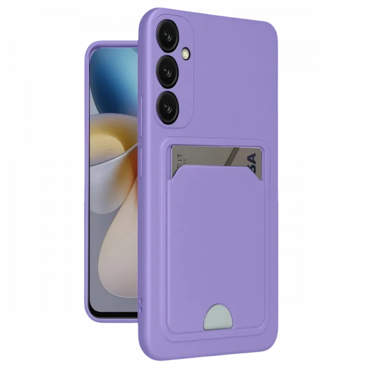 Mey İthalat®  Samsung Galaxy A16 5G Kılıf Kelvin Kartvizitli Silikon - Lila