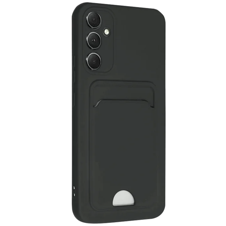 Mey İthalat®  Samsung Galaxy A16 5G Kılıf Kelvin Kartvizitli Silikon - Siyah