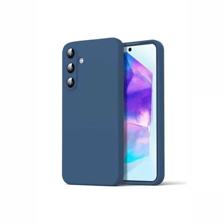 Mey İthalat®  Samsung Galaxy A16 5G Kılıf Nano içi Kadife Silikon - Lacivert