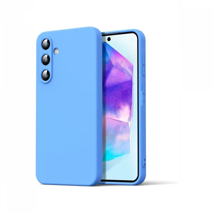 Mey İthalat®  Samsung Galaxy A16 5G Kılıf Nano içi Kadife Silikon - Mavi