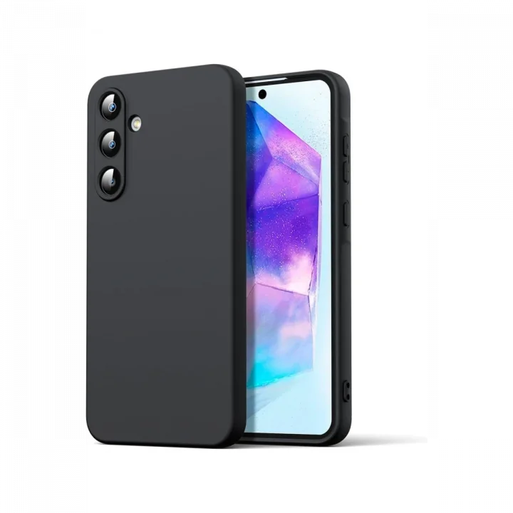 Mey İthalat®  Samsung Galaxy A16 5G Kılıf Nano içi Kadife Silikon - Siyah