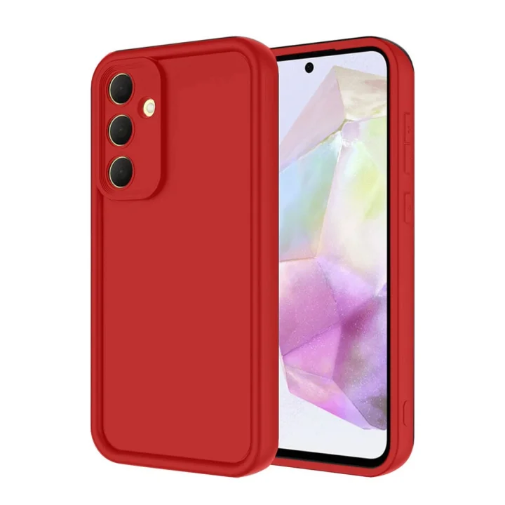 Mey İthalat®  Samsung Galaxy A16 5G Kılıf Viera Silikon - Kırmızı
