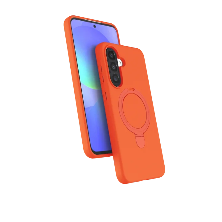 Mey İthalat®  Samsung Galaxy A17 5G Regal Magsafe Standlı Kapak - Turuncu