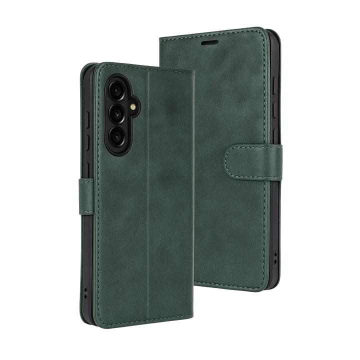 Mey İthalat®  Samsung Galaxy A17 5G Trend S Plus Kapaklı Kılıf - Yeşil