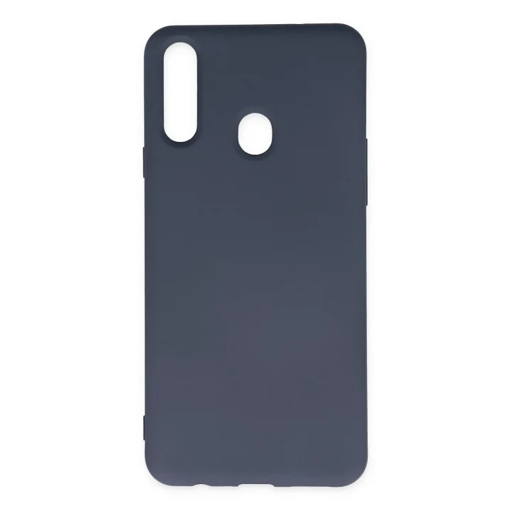 Mey İthalat®  Samsung Galaxy A20S Kılıf Nano içi Kadife Silikon - Gri