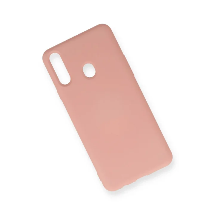 Mey İthalat®  Samsung Galaxy A20S Kılıf Nano içi Kadife Silikon - Pudra