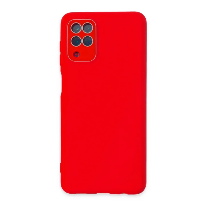 Mey İthalat®  Samsung Galaxy A22 Kılıf Lansman Glass Kapak - Kırmızı