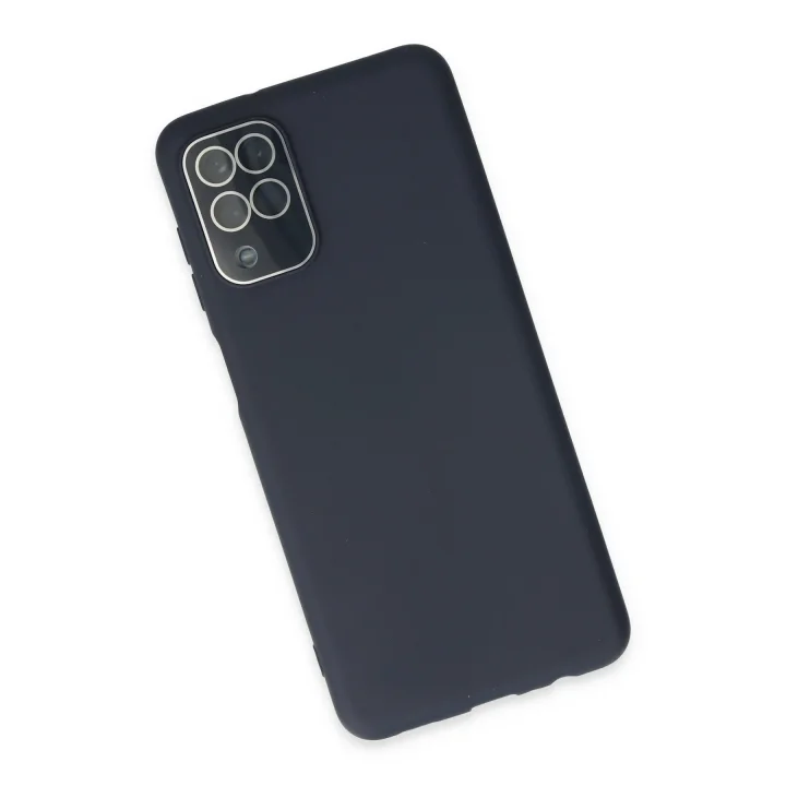 Mey İthalat®  Samsung Galaxy A22 Kılıf Lansman Glass Kapak - Lacivert