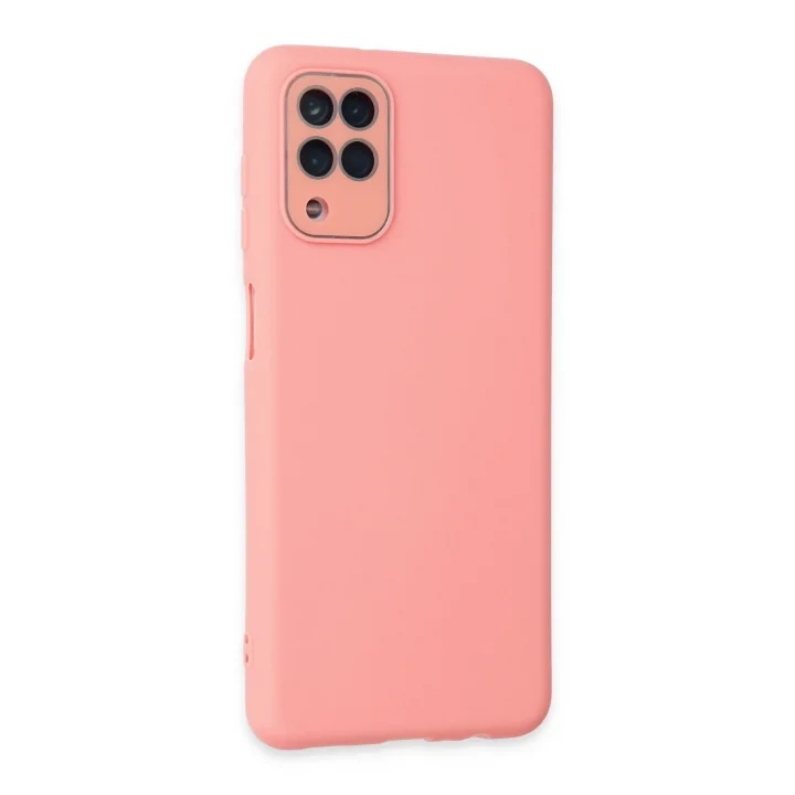 Mey İthalat®  Samsung Galaxy A22 Kılıf Lansman Glass Kapak - Pembe
