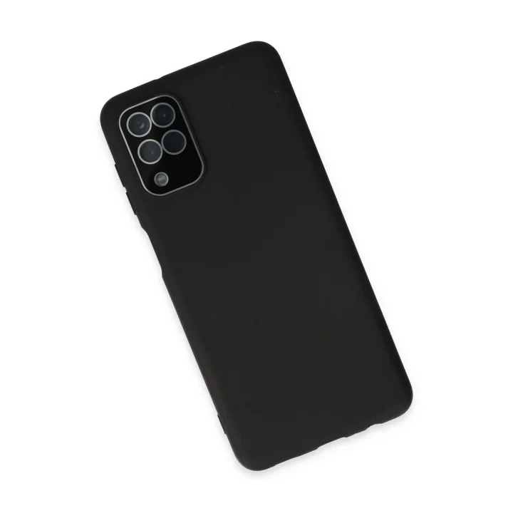 Mey İthalat®  Samsung Galaxy A22 Kılıf Lansman Glass Kapak - Siyah