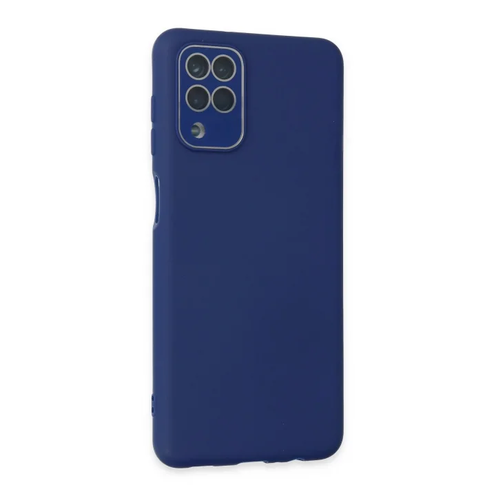 Mey İthalat®  Samsung Galaxy A22 Kılıf Lansman Glass Kapak - Sky Blue