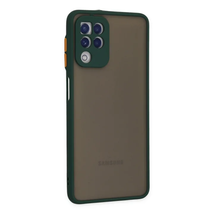 Mey İthalat®  Samsung Galaxy A22 Kılıf Montreal Silikon Kapak - Yeşil