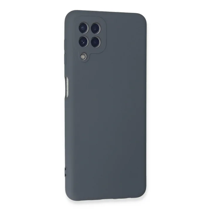 Mey İthalat®  Samsung Galaxy A22 Kılıf Nano içi Kadife Silikon - Gri