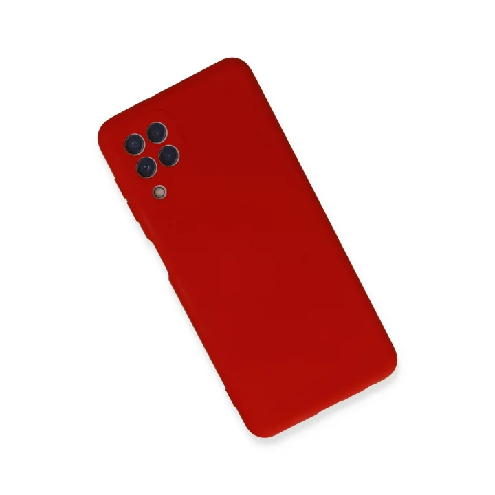 Mey İthalat®  Samsung Galaxy A22 Kılıf Nano içi Kadife Silikon - Kırmızı