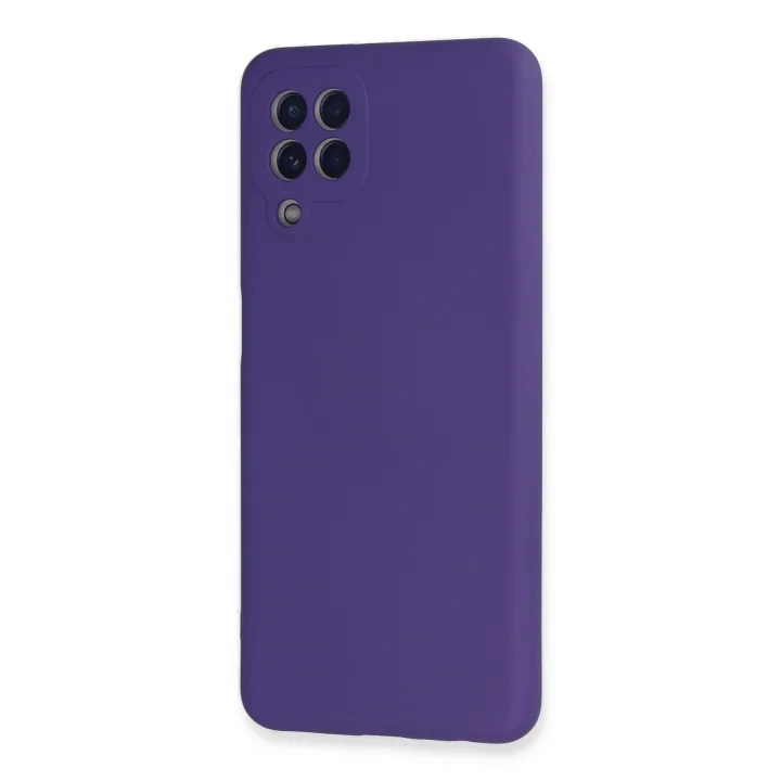 Mey İthalat®  Samsung Galaxy A22 Kılıf Nano içi Kadife Silikon - Mor