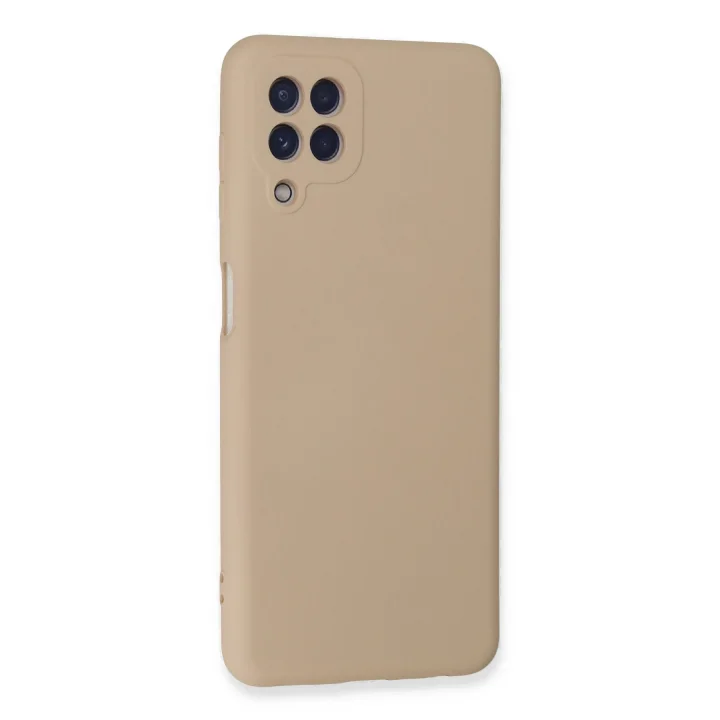Mey İthalat®  Samsung Galaxy A22 Kılıf Nano içi Kadife Silikon - Pudra