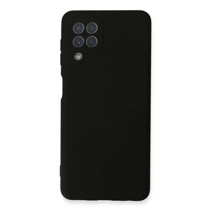 Mey İthalat®  Samsung Galaxy A22 Kılıf Nano içi Kadife Silikon - Siyah