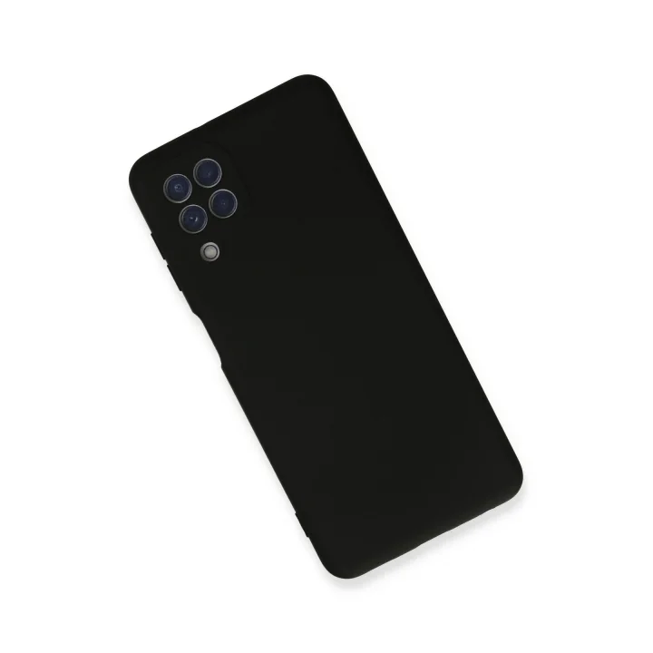 Mey İthalat®  Samsung Galaxy A22 Kılıf Nano içi Kadife Silikon - Siyah