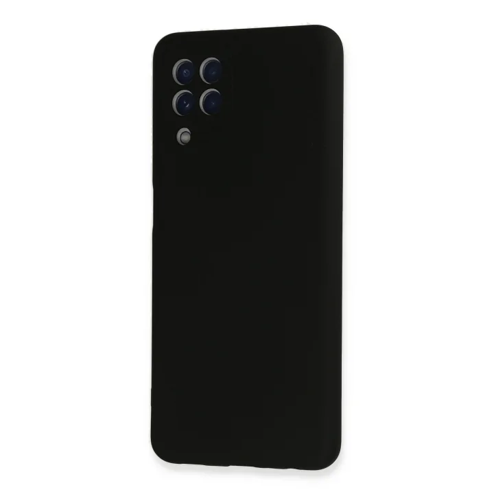 Mey İthalat®  Samsung Galaxy A22 Kılıf Nano içi Kadife Silikon - Siyah