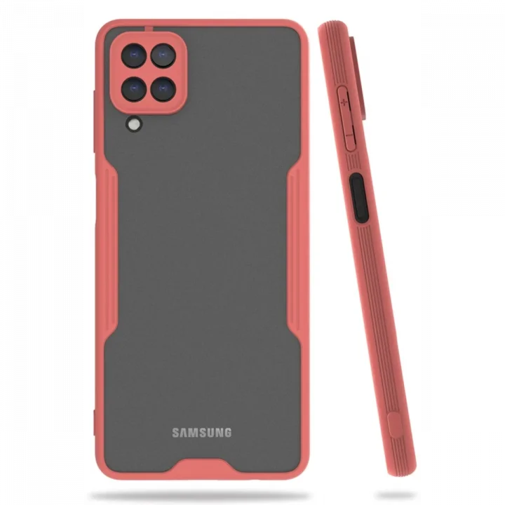 Mey İthalat®  Samsung Galaxy A22 Kılıf Platin Silikon - Pembe
