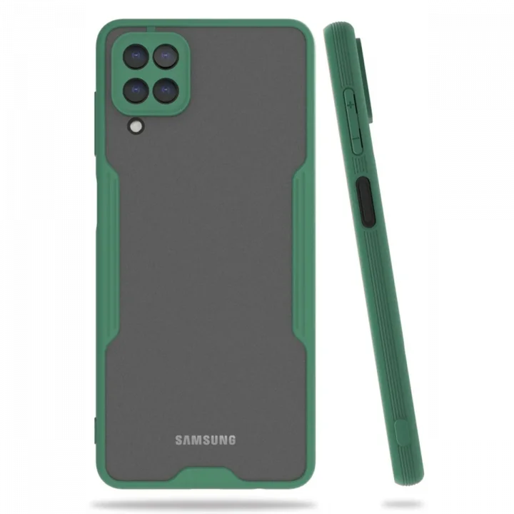 Mey İthalat®  Samsung Galaxy A22 Kılıf Platin Silikon - Yeşil