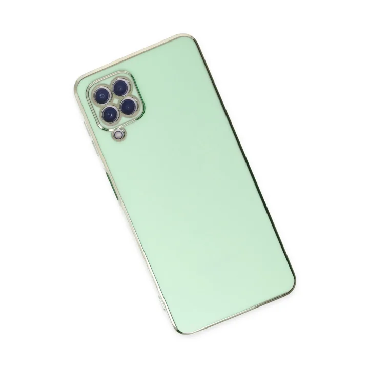 Mey İthalat®  Samsung Galaxy A22 Kılıf Volet Silikon - Açık Yeşil