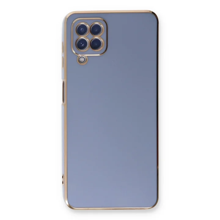 Mey İthalat®  Samsung Galaxy A22 Kılıf Volet Silikon - Mavi