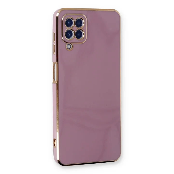 Mey İthalat®  Samsung Galaxy A22 Kılıf Volet Silikon - Mor