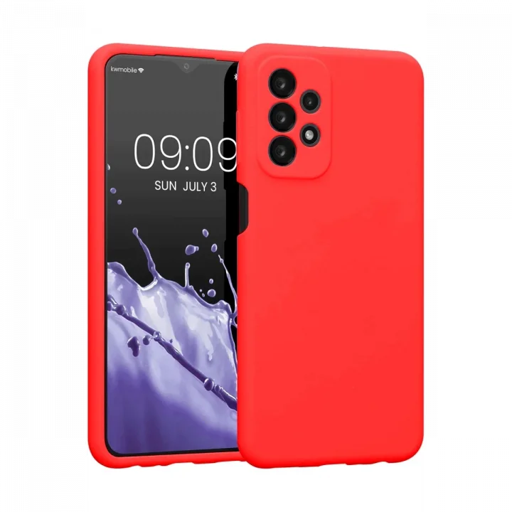 Mey İthalat®  Samsung Galaxy A23 4G Kılıf First Silikon - Kırmızı