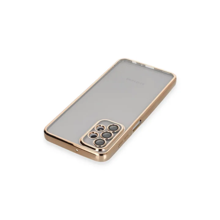 Mey İthalat®  Samsung Galaxy A23 4G Kılıf  Lensli Silikon - Gold