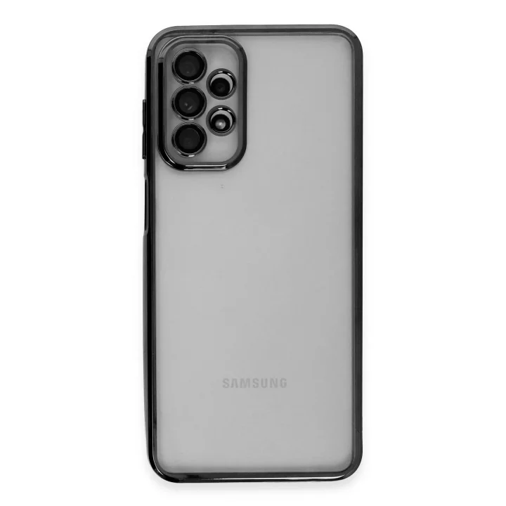 Mey İthalat®  Samsung Galaxy A23 4G Kılıf  Lensli Silikon - Siyah