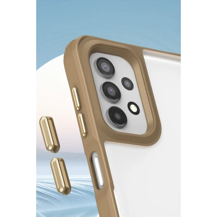 Mey İthalat®  Samsung Galaxy A23 4G Kılıf Penta Silikon Kılıf - Çöl Titanyum