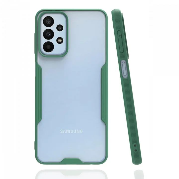 Mey İthalat®  Samsung Galaxy A23 4G Kılıf Platin Silikon - Yeşil
