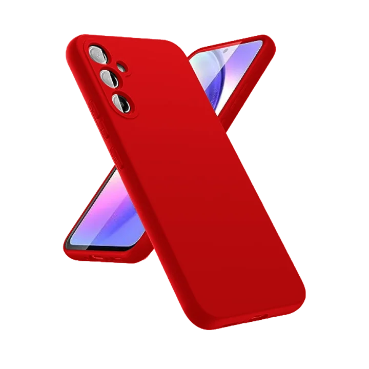 Mey İthalat®  Samsung Galaxy A24 4G Kılıf First Silikon - Kırmızı