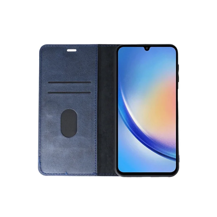 Mey İthalat®  Samsung Galaxy A24 4G Kılıf Trend S Plus Kapaklı Kılıf - Lacivert