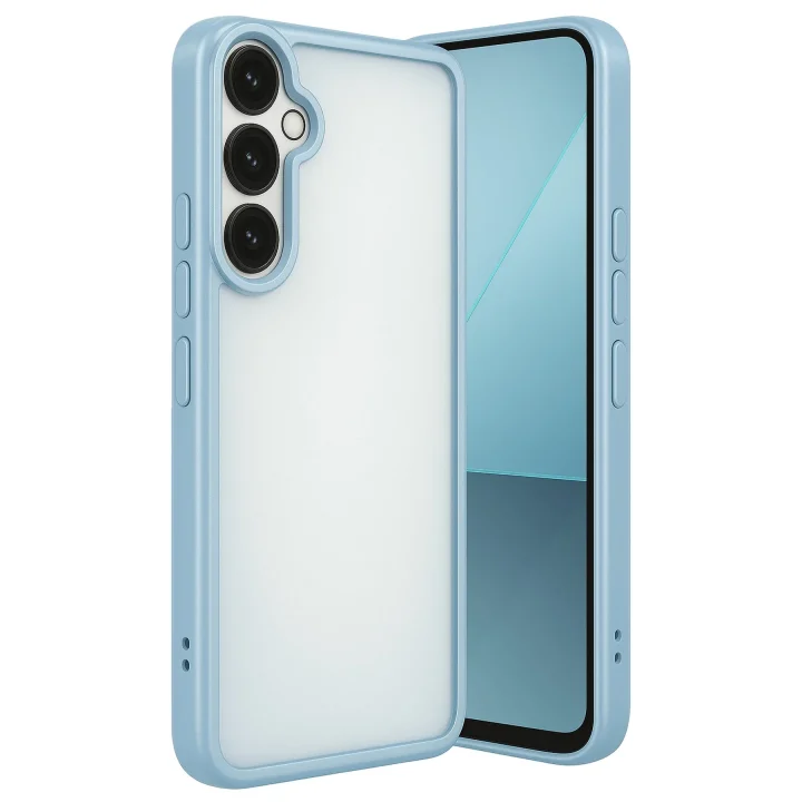 Mey İthalat®  Samsung Galaxy A24 4G Prime Kılıf  Lensli Silikon - Açık Mavi