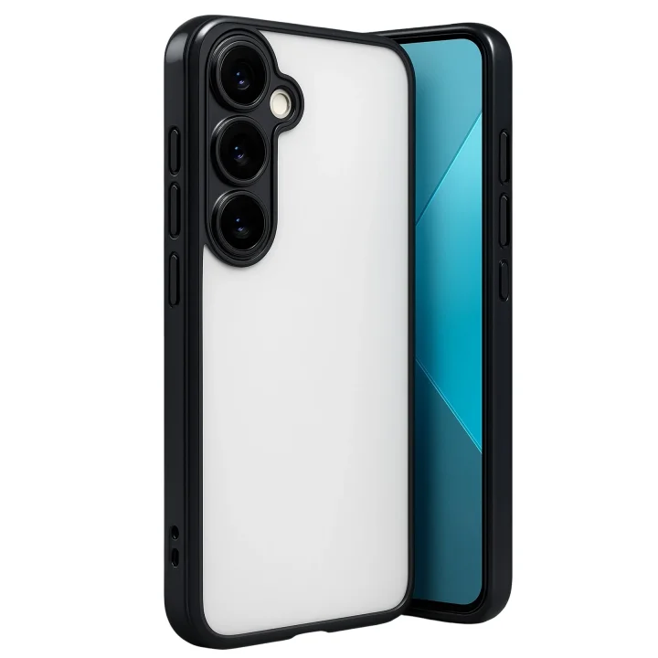 Mey İthalat®  Samsung Galaxy A24 4G Prime Kılıf  Lensli Silikon - Siyah