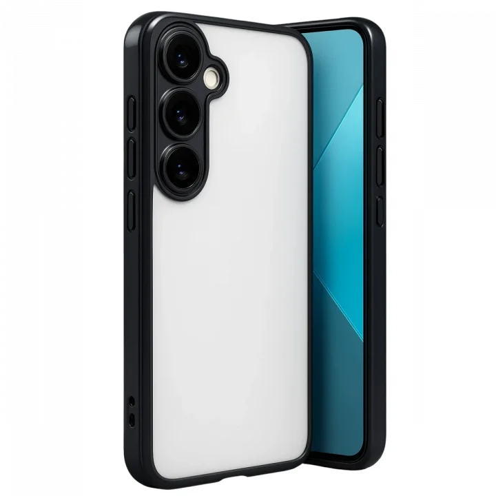 Mey İthalat®  Samsung Galaxy A24 4G Prime Kılıf  Lensli Silikon - Siyah