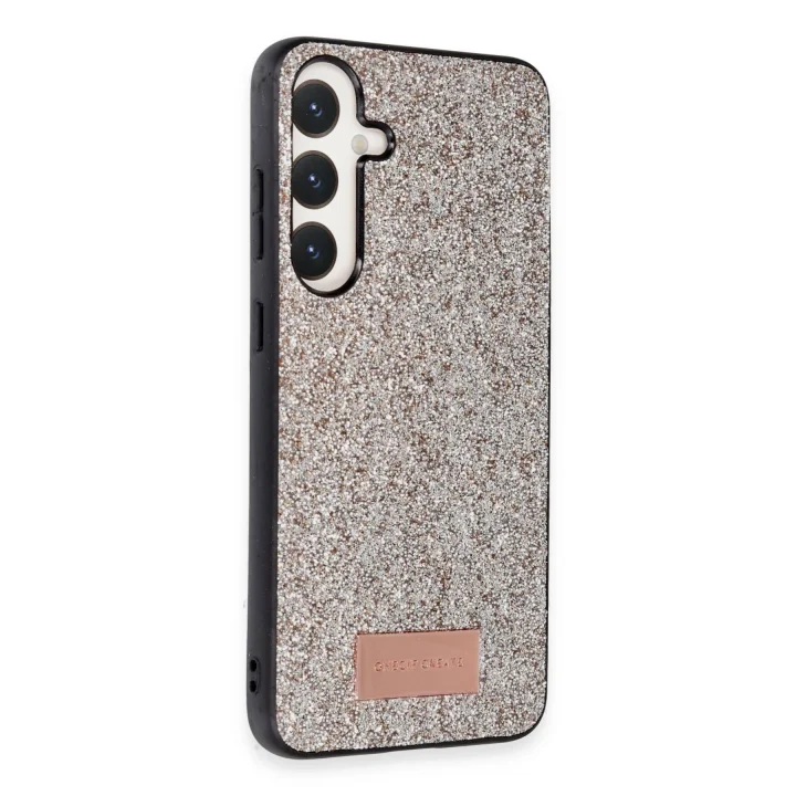 Mey İthalat®  Samsung Galaxy A25 5G Bright Simli Kapak - Gold