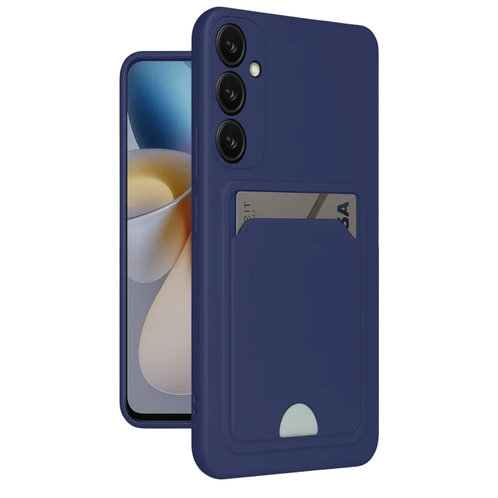 Mey İthalat®  Samsung Galaxy A25 5G Kılıf Kelvin Kartvizitli Silikon - Lacivert