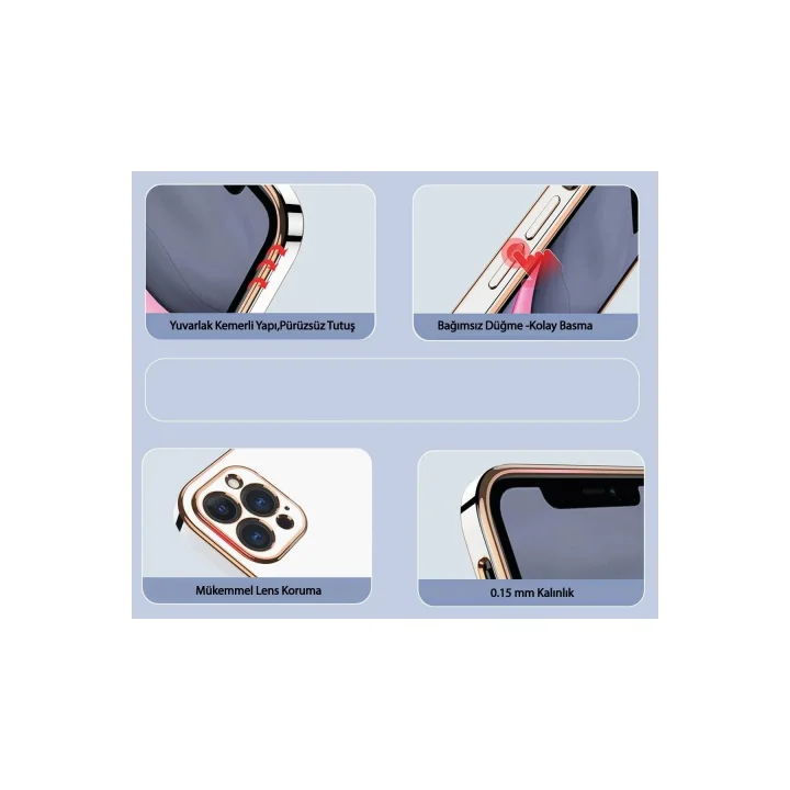 Mey İthalat®  Samsung Galaxy A25 5G Kılıf Volet Silikon - Kırmızı