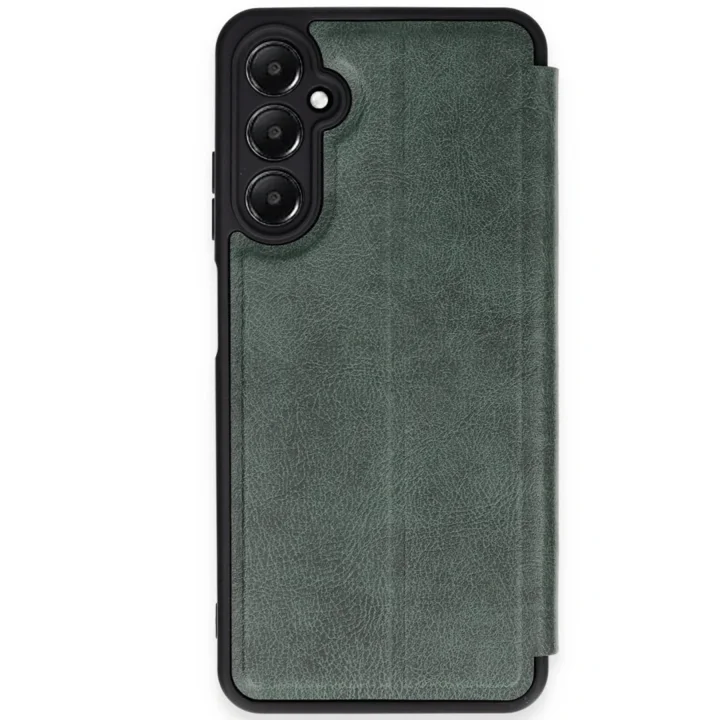 Mey İthalat®  Samsung Galaxy A26 Kılıf Flip Cover - Koyu Yeşil