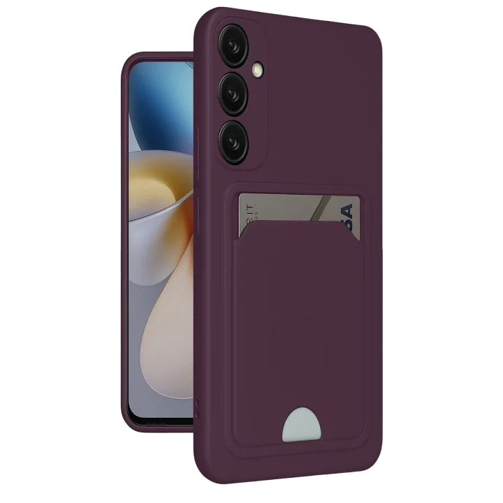 Mey İthalat®  Samsung Galaxy A26 Kılıf Kelvin Kartvizitli Silikon - Derin Mor