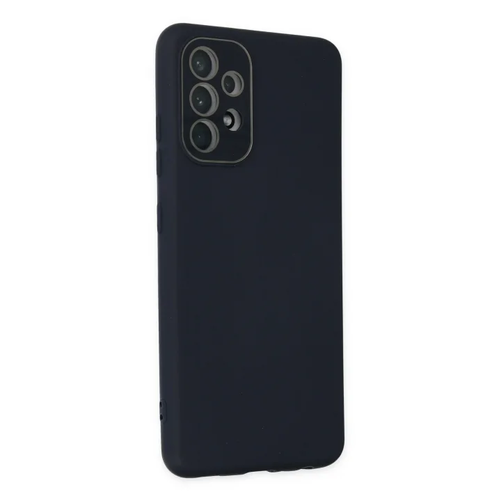 Mey İthalat®  Samsung Galaxy A33 5G Kılıf Lansman Glass Kapak - Lacivert